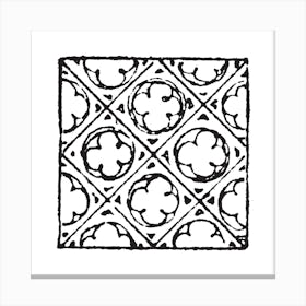 Sketched Boho Tile Art 3 Canvas Print