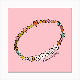 Libra Friendship Bracelet Canvas Print