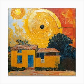 A Painting Of House Of The Sun In A Mixed Style Of (2) Canvas Print