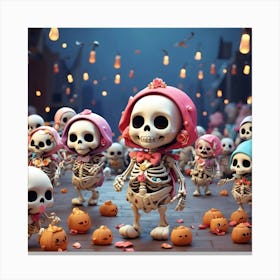 Halloween Skeletons 2 Canvas Print