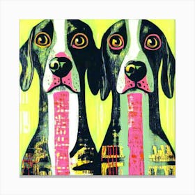 Two Dogs In The City Canvas Print