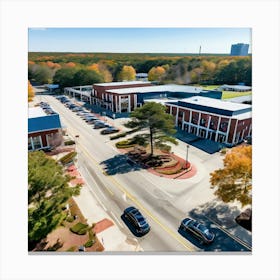 Outlet Georgia Community Mall Large Asphalt Car Drone Driving Southern City Infrastructur (2) Canvas Print