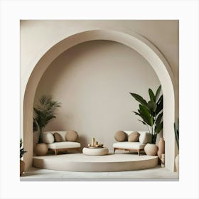 Arched Living Room Canvas Print