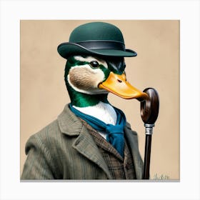 Duck In A Suit 15 Canvas Print