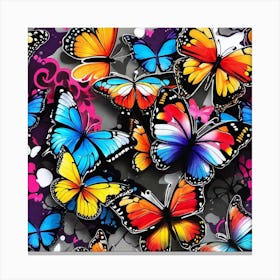 Colorful Butterflies 45 Canvas Print