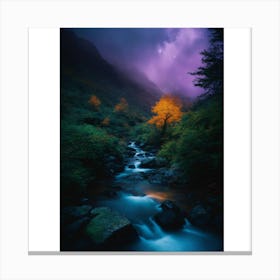 River In The Mountains Canvas Print