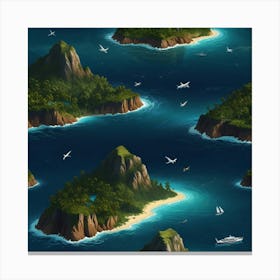 Default Create A Unique Of Ocean Island 1 Canvas Print