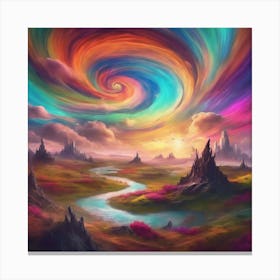 Psychedelic Landscape Canvas Print