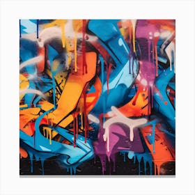 Graffiti Dripping Canvas Print