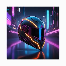 Neon Helmet Canvas Print