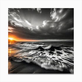 Sunset At The Beach 443 Canvas Print