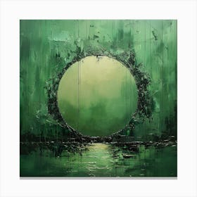 'Green Ring' - abstract art, abstract painting  city wall art, colorful wall art, home decor, minimal art, modern wall art, wall art, wall decoration, wall print colourful wall art, decor wall art, digital art, digital art download, interior wall art, downloadable art, eclectic wall, fantasy wall art, home decoration, home decor wall, printable art, printable wall art, wall art prints, artistic expression, contemporary, modern art print, Canvas Print