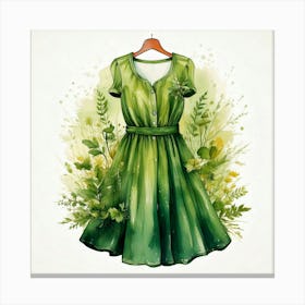 Firefly Eco Friendly Frock Design In Watercolor Illustration 85485 Canvas Print