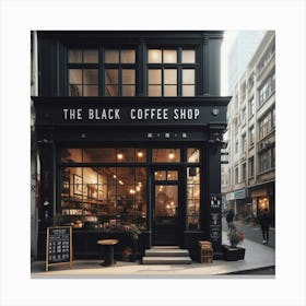 Black Coffee Shop 2 Canvas Print