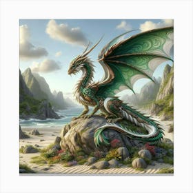 Green Dragon 1 Canvas Print