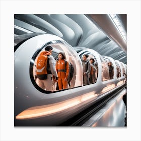 Futuristic Subway Canvas Print