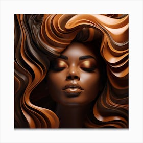 Wavy Hair Canvas Print