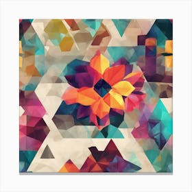 Abstract Flower Pattern 1 Canvas Print