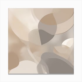 A Sophisticated Muted Neutrals Abstract 7 Canvas Print