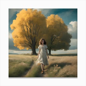 Serenity In Motion Ethereal Fields And Majestic Seascapes Photorealistic Art In Graceful Harmony (3) Canvas Print