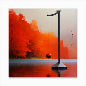 Swinging Ball In The Lake Canvas Print