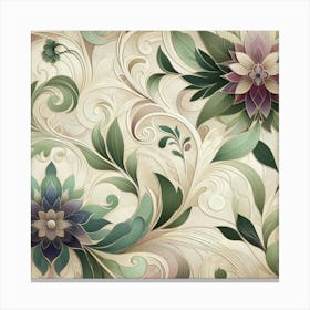 Botanical pattern 5 Canvas Print