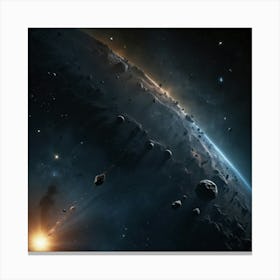 Space Background Canvas Print