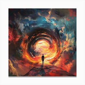 Man In A Tunnel Canvas Print