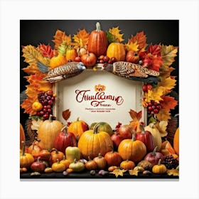 Thanksgiving Frame 2 Canvas Print