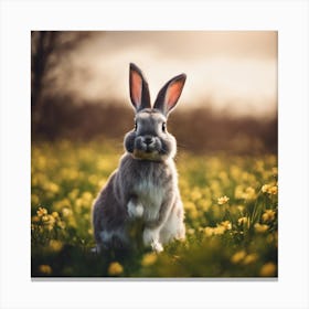 Rabbit In The Meadow Canvas Print