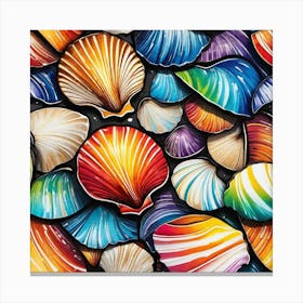 Colorful Sea Shells Canvas Print