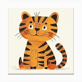 Charming Illustration Tiger 3 Canvas Print