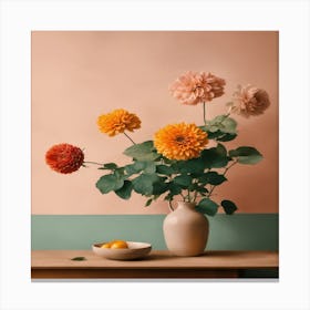 Dahlias Canvas Print