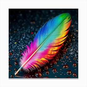 Rainbow Feather 1 Canvas Print