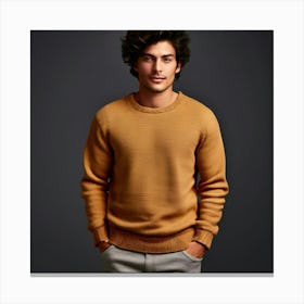 Mock Up Jumper Blank Plain Sweater Pullover Knit Cotton Wool Fleece Soft Comfy Cozy M (16) Canvas Print
