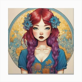 Red Haired Girl Canvas Print