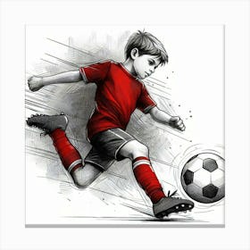 Soccer boy Canvas Print