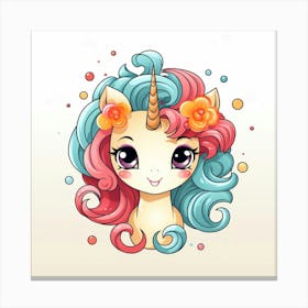 Cute Unicorn 381 Canvas Print