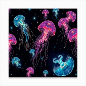 Jellyfish In Space 2 Canvas Print