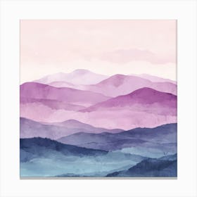 Watercolor Mountains 1 Canvas Print