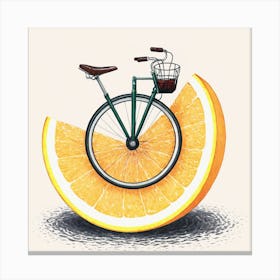 Orange Bicycle 21 Canvas Print