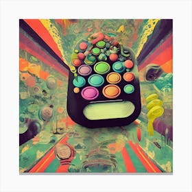 Pill Of Bliss Retro Surreal Art Collage Art Vintage Wall Print Trippy Wall Art Ostto8uj Upscaled Canvas Print