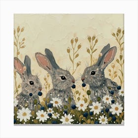 Bunnies Fairycore Painting 1 Canvas Print