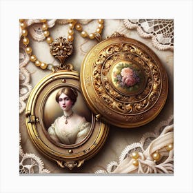 Victorian Locket Canvas Print