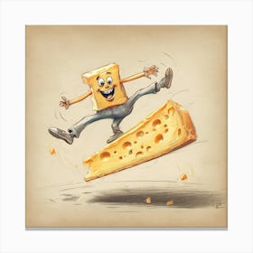 Cheese Cartoon Canvas Print