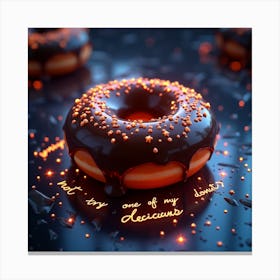 Donuts On A Table Canvas Print