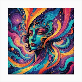 Psychedelic Woman Canvas Print