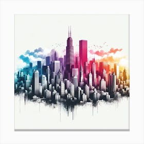 Chicago Skyline 1 Canvas Print
