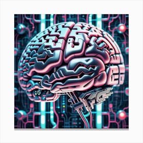 Futuristic Brain 16 Canvas Print