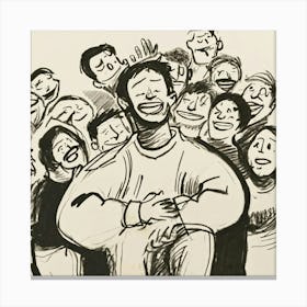 Man In A Crowd Canvas Print